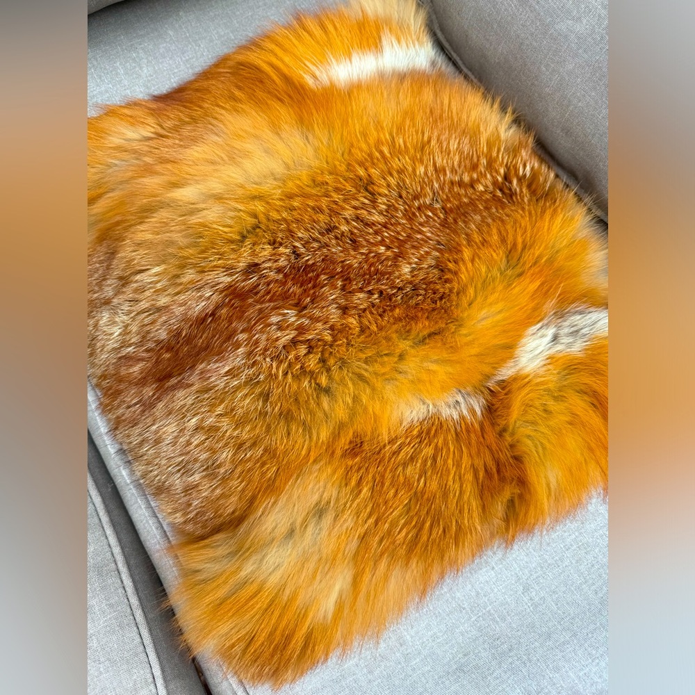Vintage Genuine Red Fox Fur Hand Muff - Picture 9 of 15